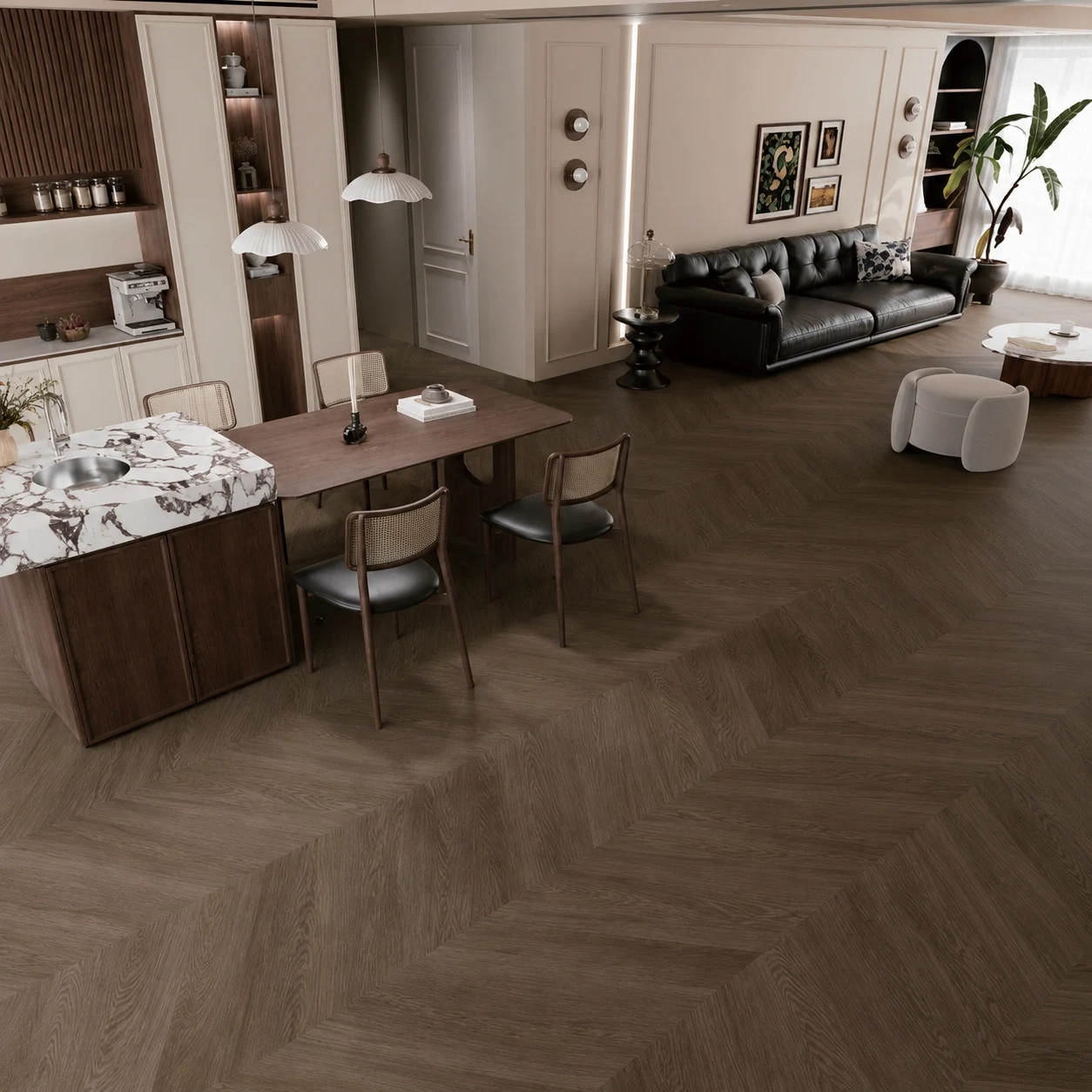Chevron Walnut B07